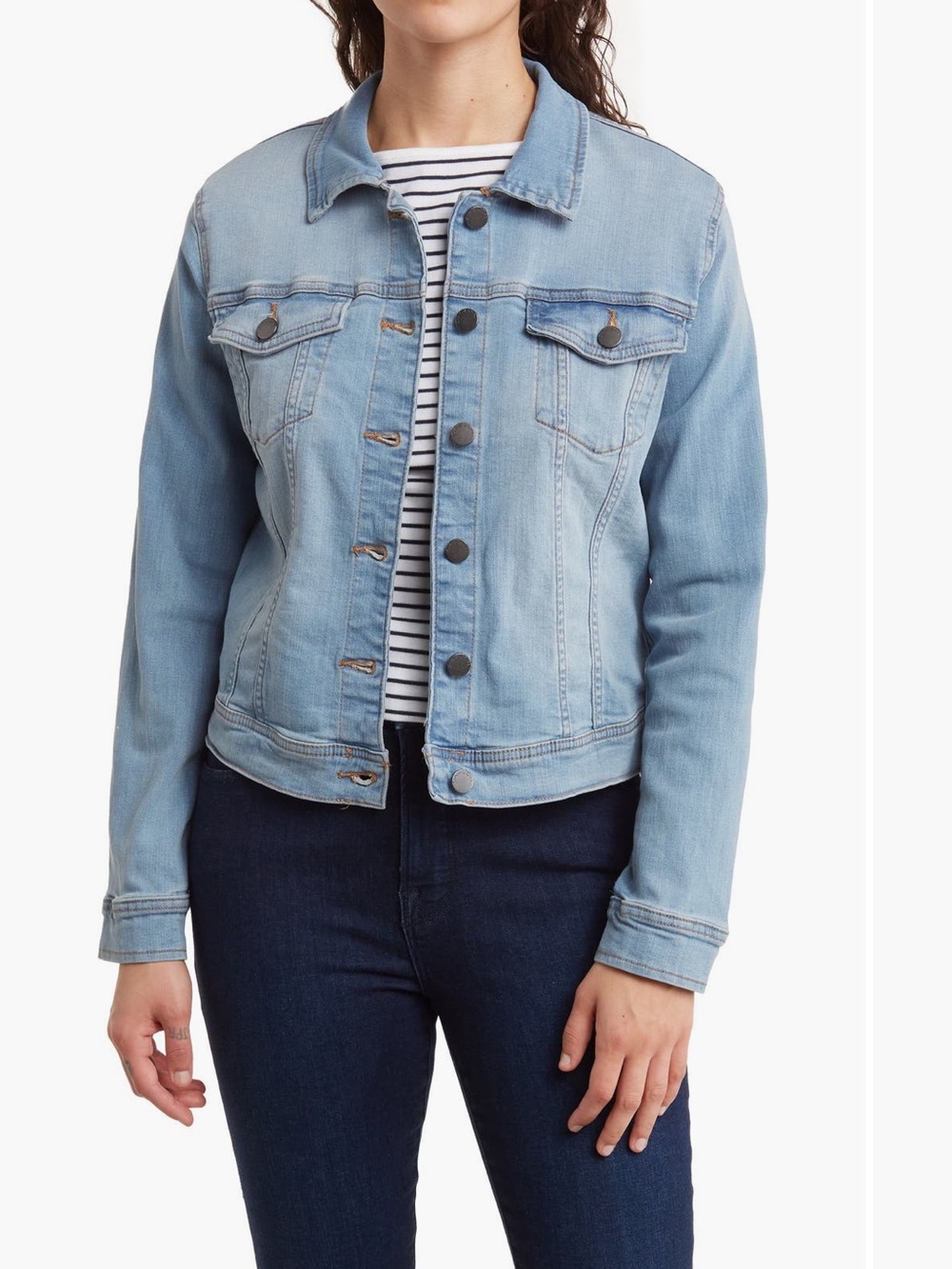 Caslon Light Blue Denim Jacket - Women's Classic Style size L